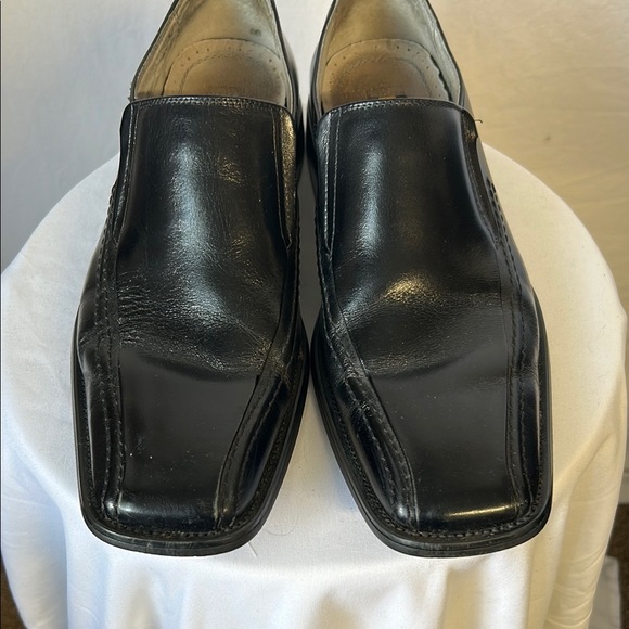 Stacy Adams Black Leather Dress Slip On Shoes Size 8.5 - Picture 2 of 7